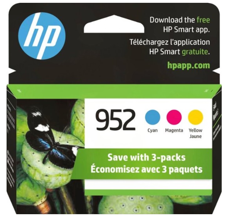 HP - 952 3-pack Ink Cartridges - Cyan-Magenta-Yellow